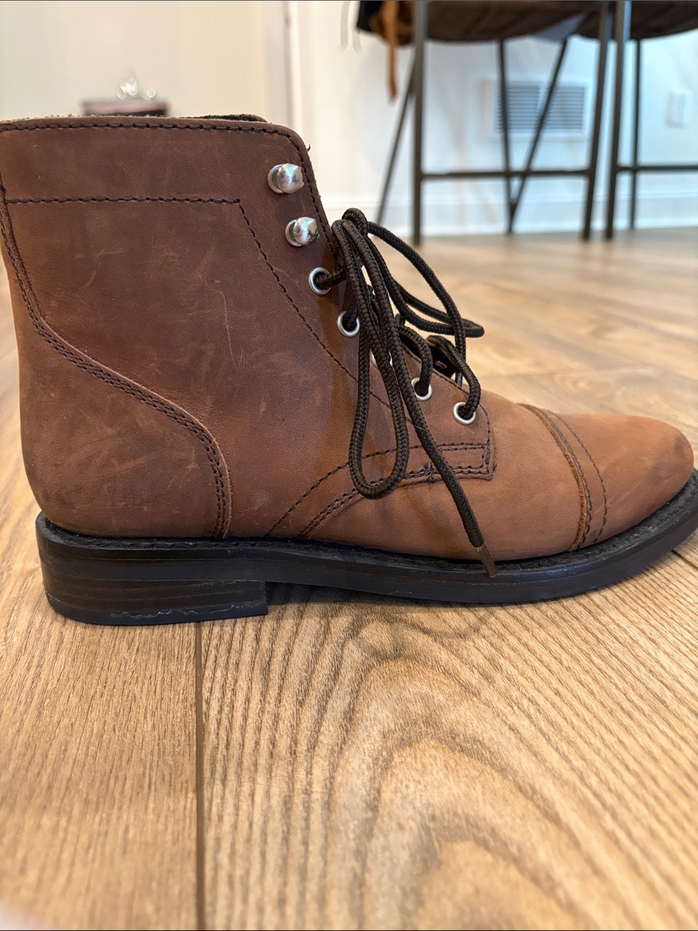 Thursday Boot Company Women's Brown Lace-Up Leather Boots - Picture 4 of 10